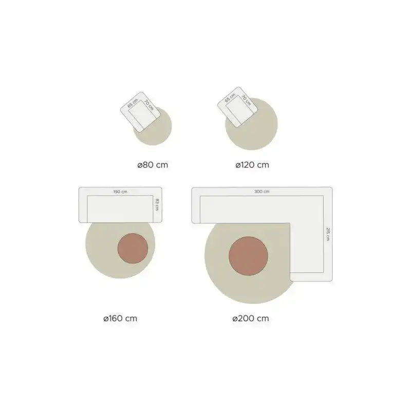 Teppich Velluto Beige – Rund ø200 cm - HomeDesign Knaus