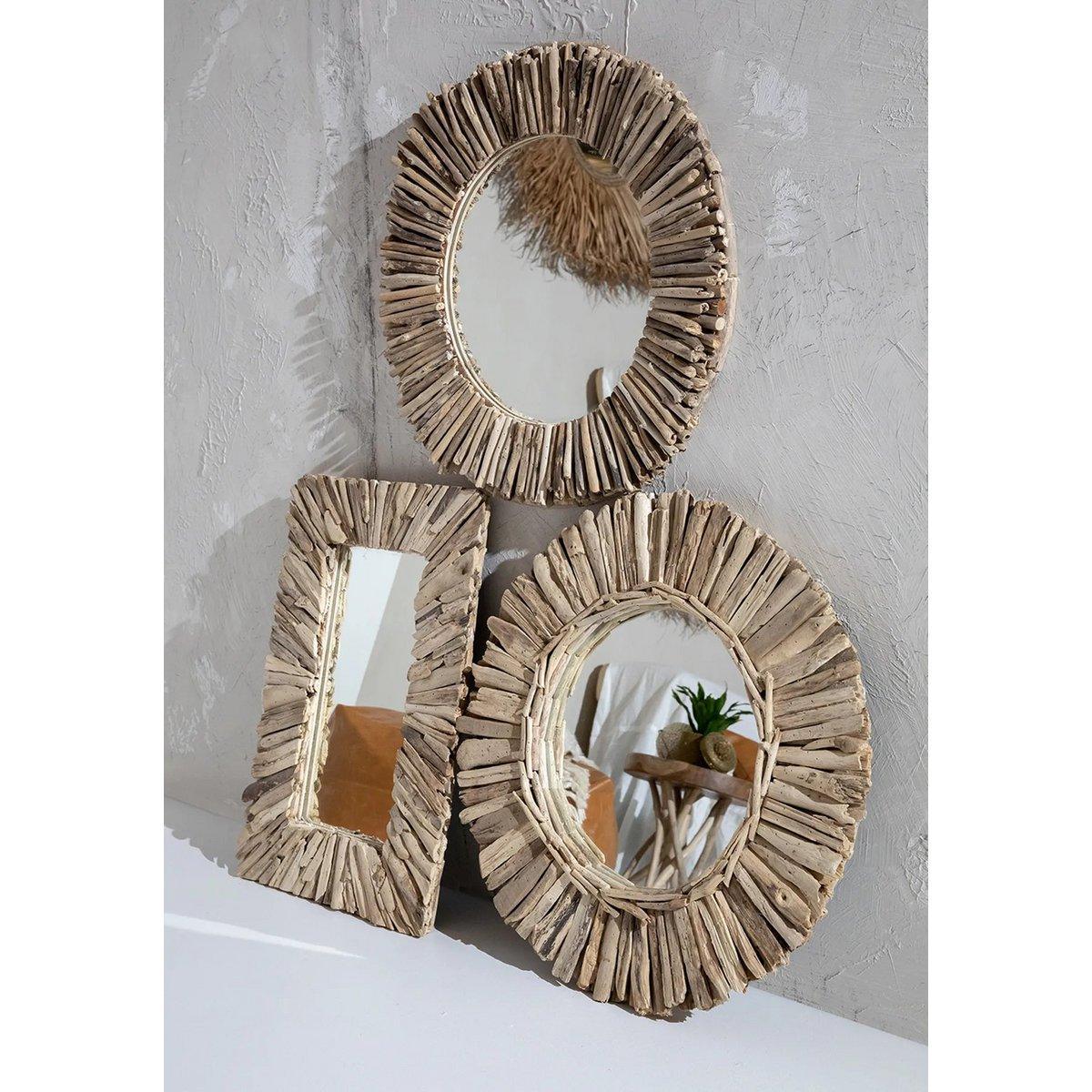 The Driftwood Crown Spiegel - Natur - M - HomeDesign Knaus