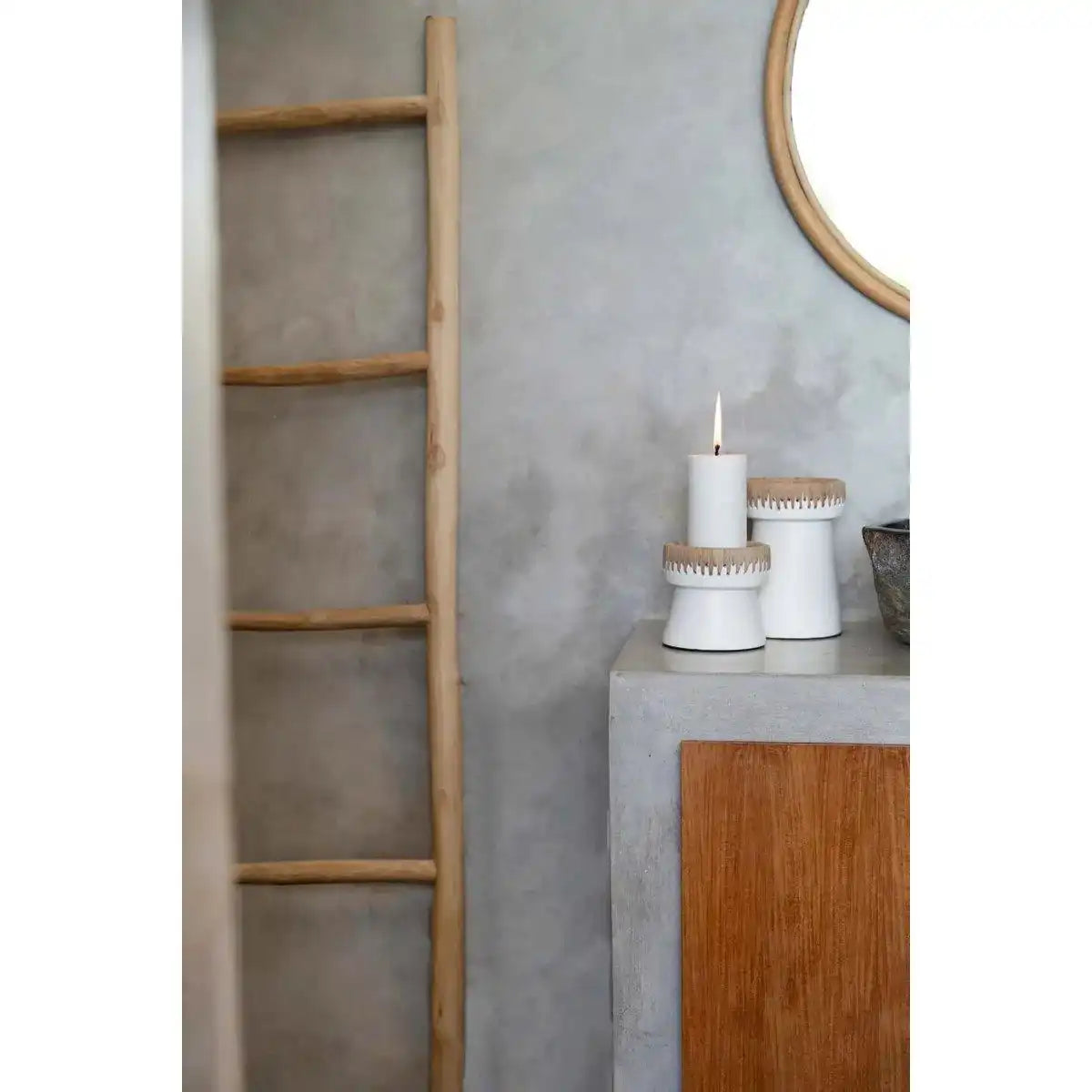 The Pretty Kerzenhalter - Weiß Natur - L - HomeDesign Knaus