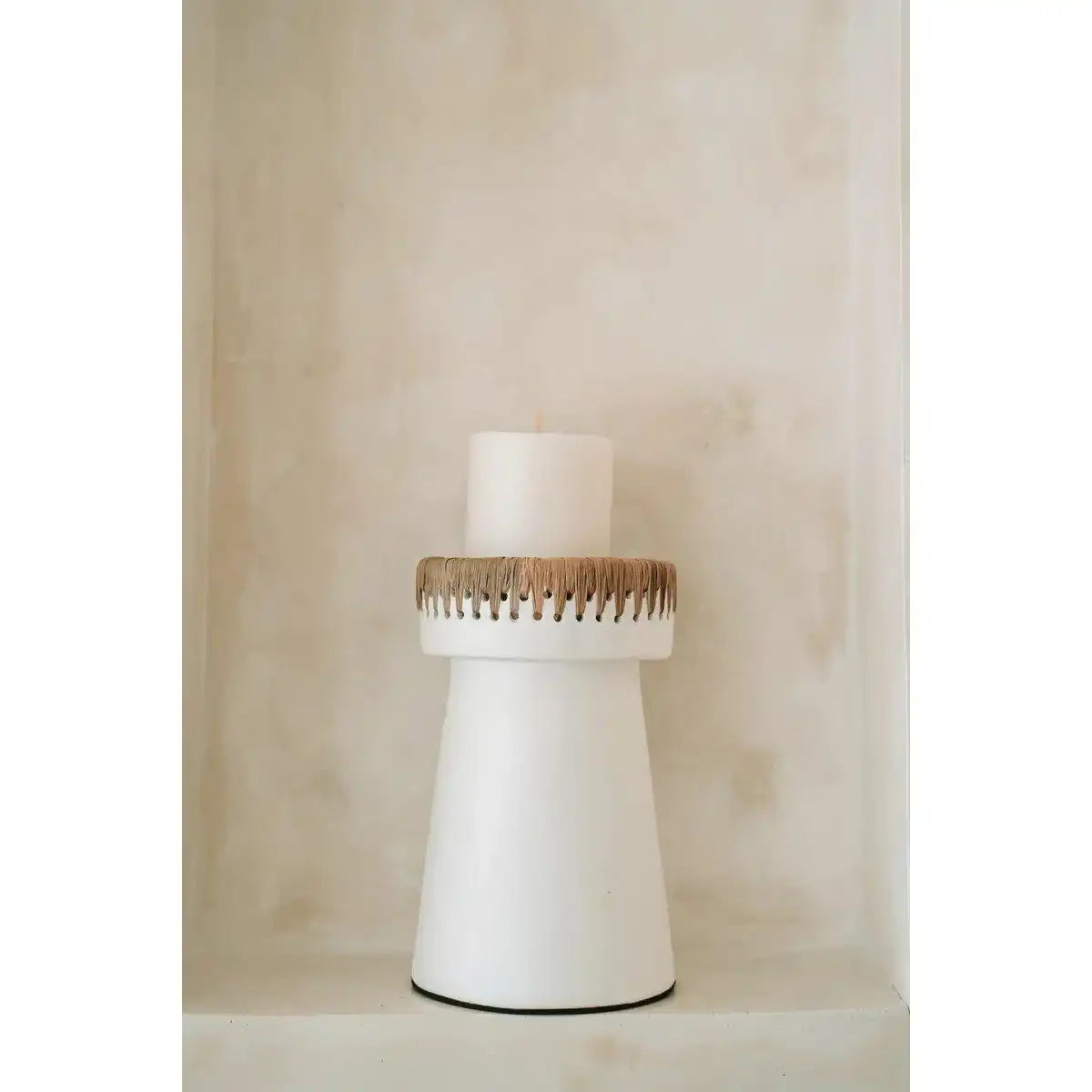 The Pretty Kerzenhalter - Weiß Natur - L - HomeDesign Knaus