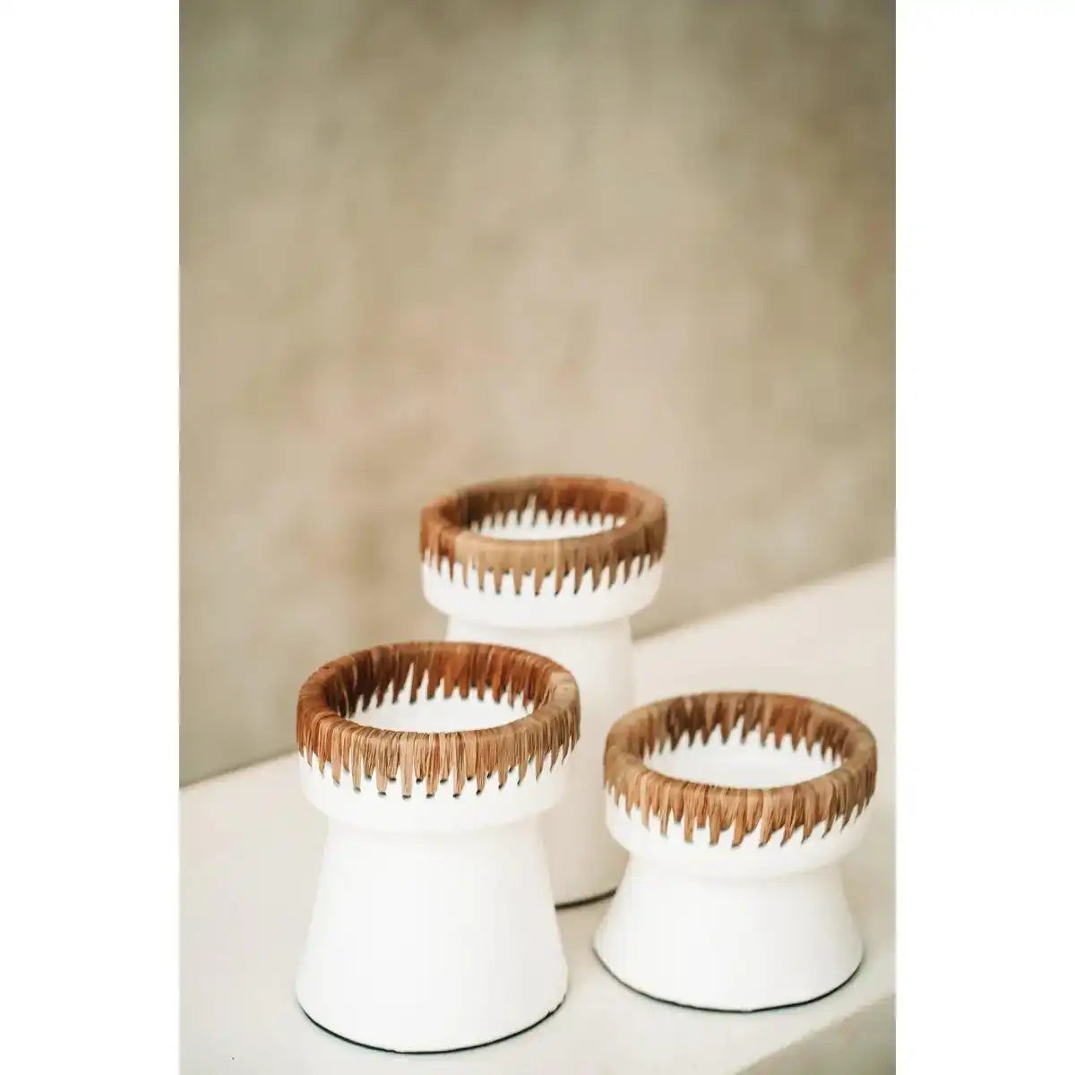The Pretty Kerzenhalter - Weiß Natur - L - HomeDesign Knaus
