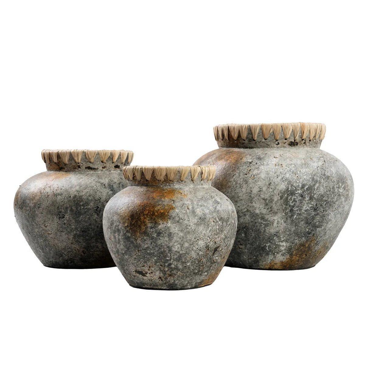 The Styly Vase - Antikgrau - L - HomeDesign Knaus