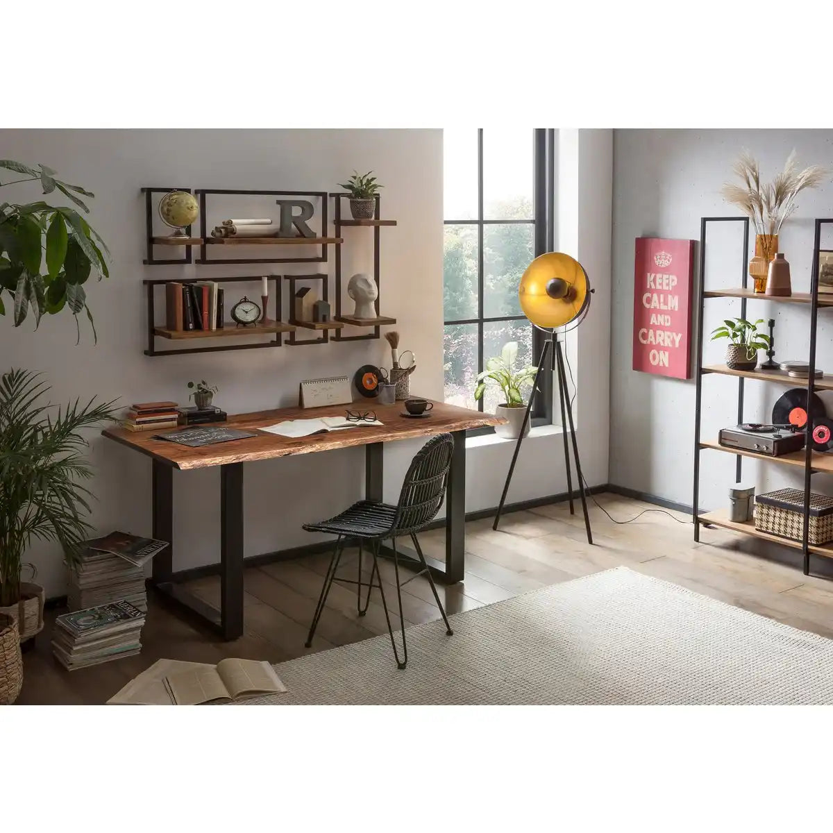 Tisch 120 x 80 cm, Platte 26 mm, nußbaumfarbig - HomeDesign Knaus