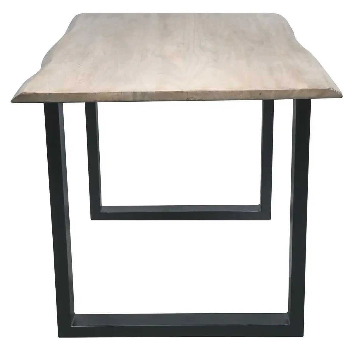 Tisch 160 x 85 cm, Platte hell gekälkt, Gestell schwarz - HomeDesign Knaus
