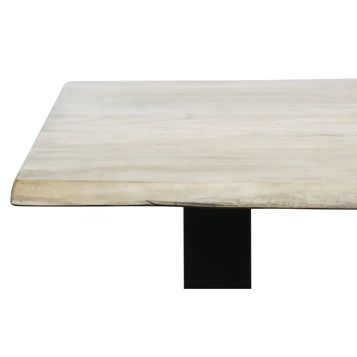 Tisch 160 x 85 cm, Platte hell gekälkt, Gestell schwarz - HomeDesign Knaus