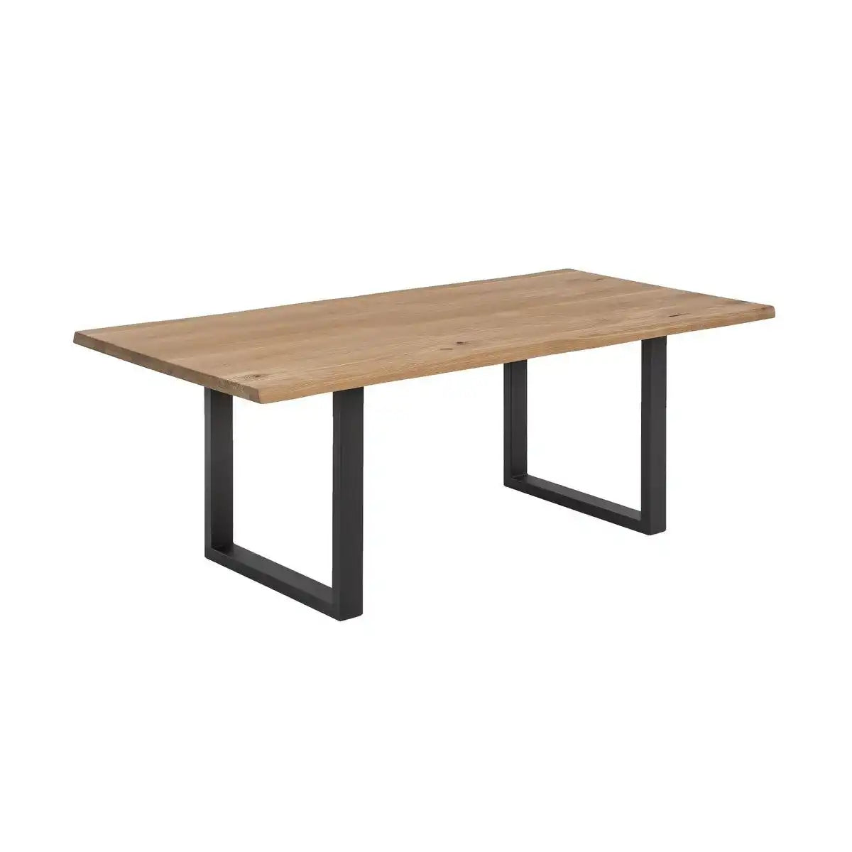 Tisch 160x90 cm, Wildeiche, schwarzes Gestell - HomeDesign Knaus