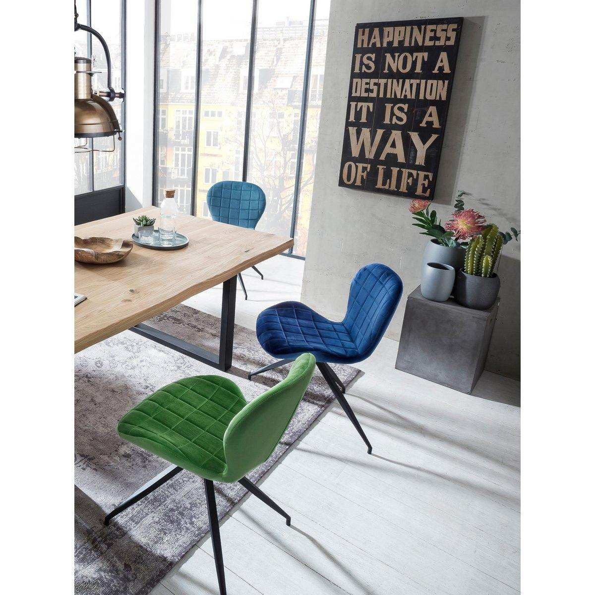 Tisch 160x90 cm, Wildeiche, schwarzes Gestell - HomeDesign Knaus