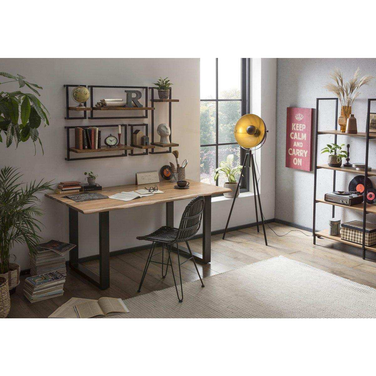 Tisch 180 x 90 cm, Gestell schwarz - HomeDesign Knaus