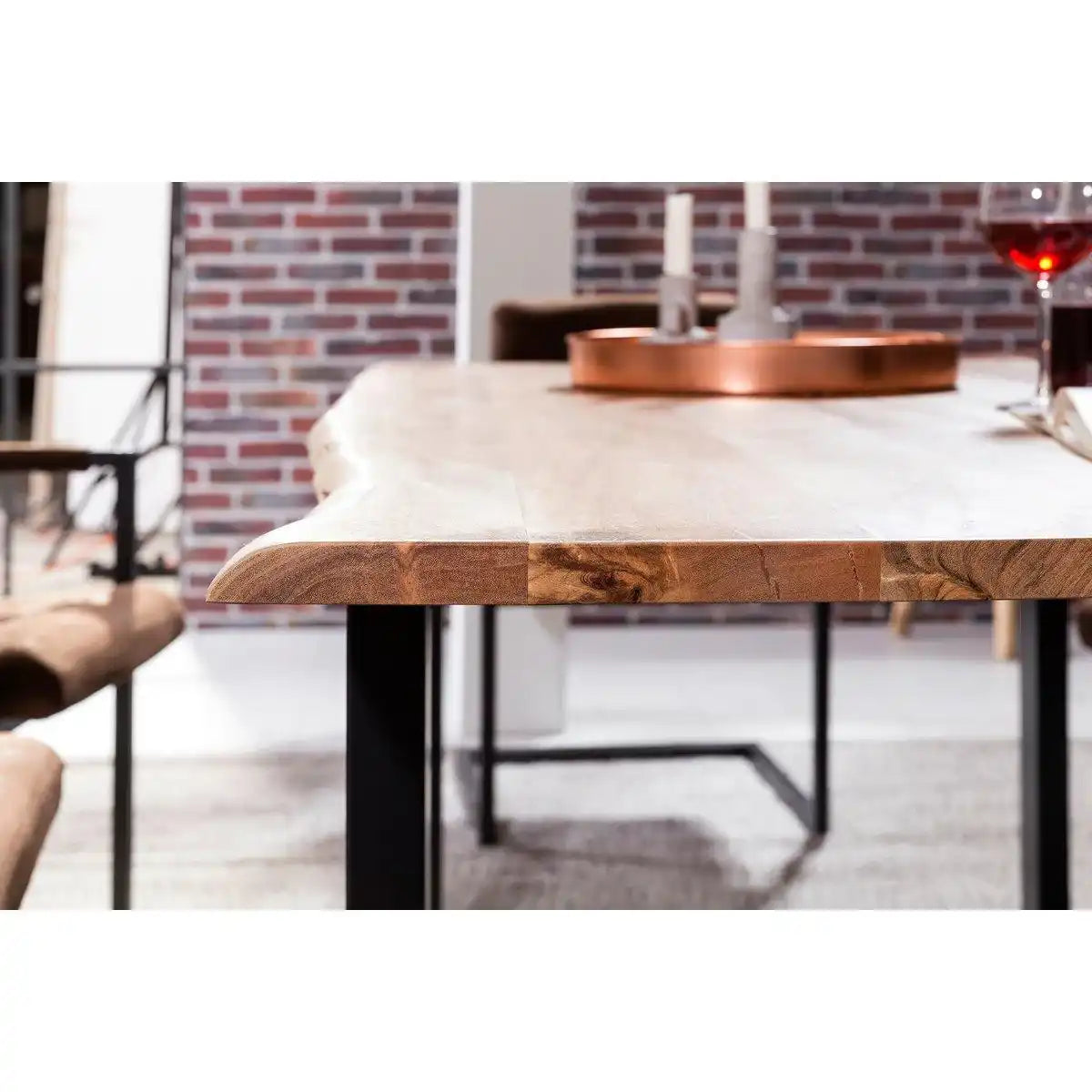 Tisch 180 x 90 cm, Gestell schwarz - HomeDesign Knaus