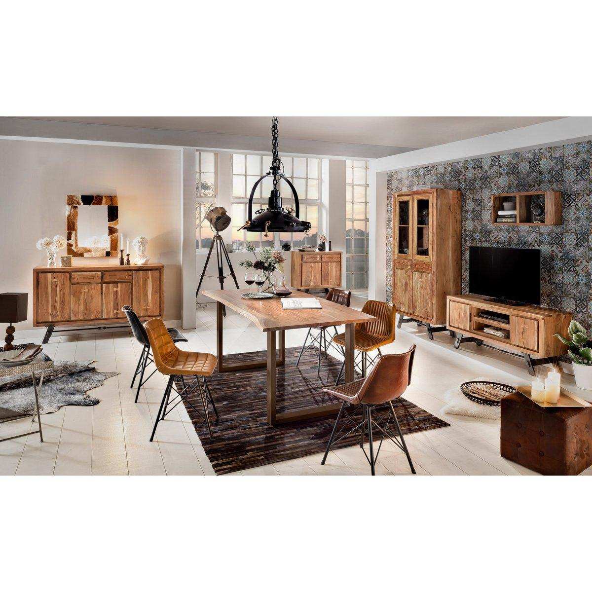 Tisch 200x100 cm, Akazie natur, 36 mm - HomeDesign Knaus