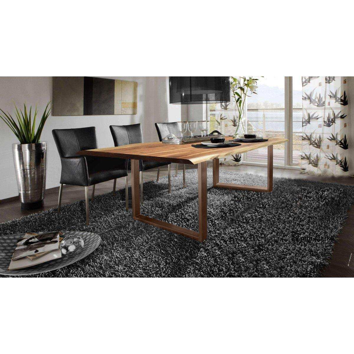 Tisch 200x100 cm, Akazie natur, 36 mm - HomeDesign Knaus