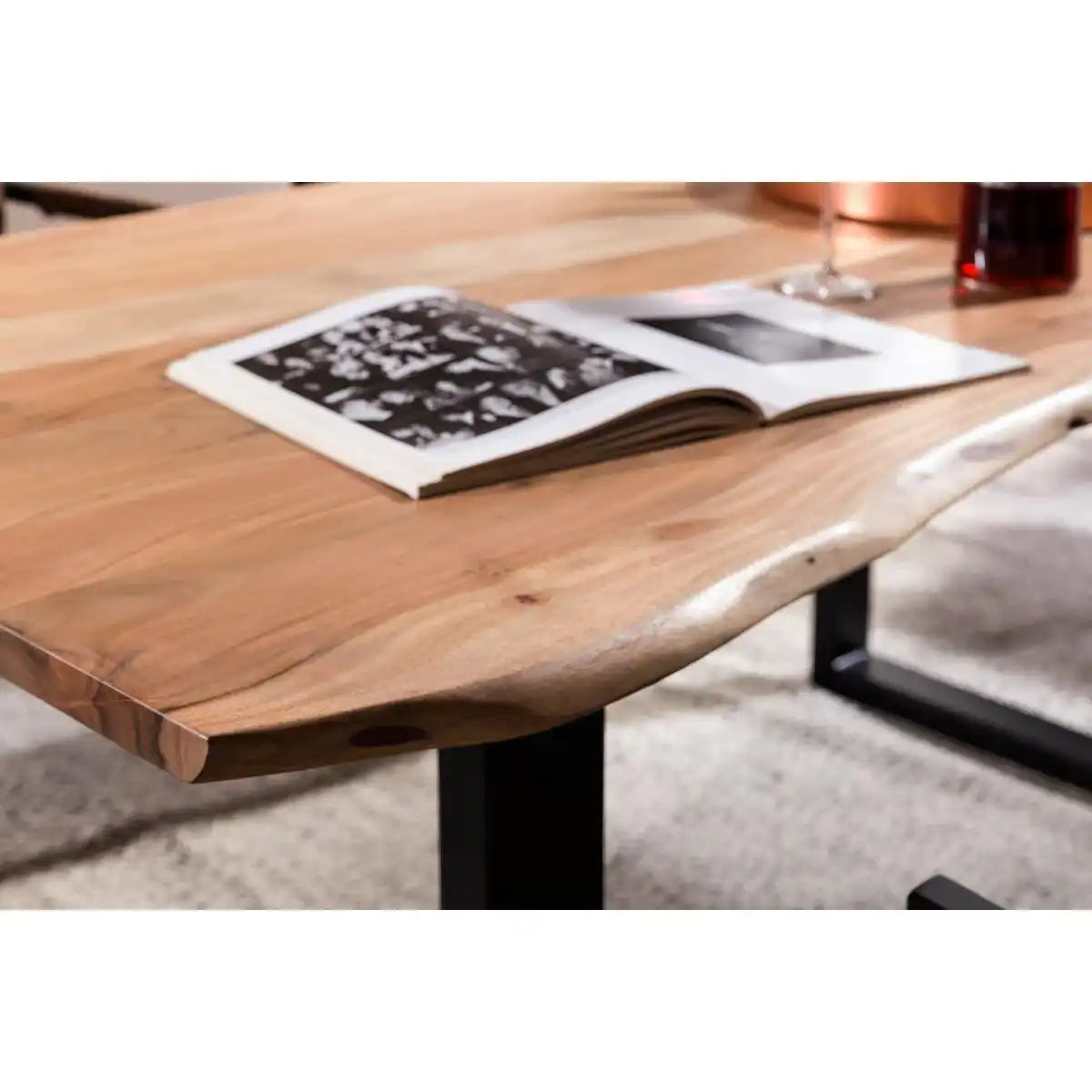 Tisch 200x100 cm, Akazie natur, 56 mm - HomeDesign Knaus