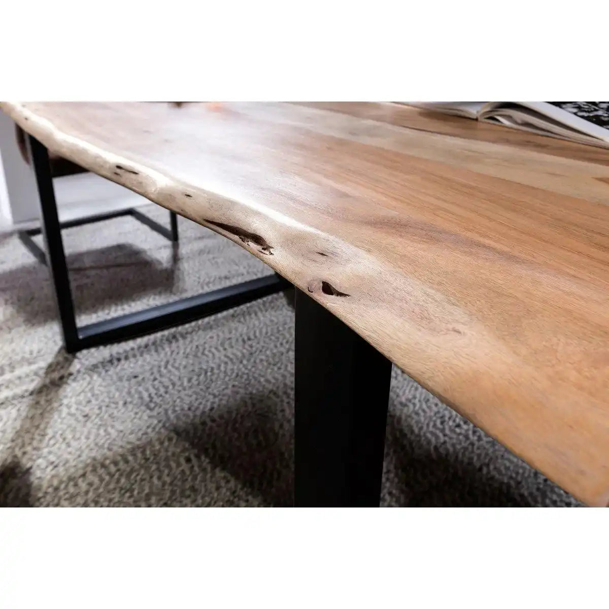 Tisch 200x100 cm, Akazie natur, 56 mm - HomeDesign Knaus