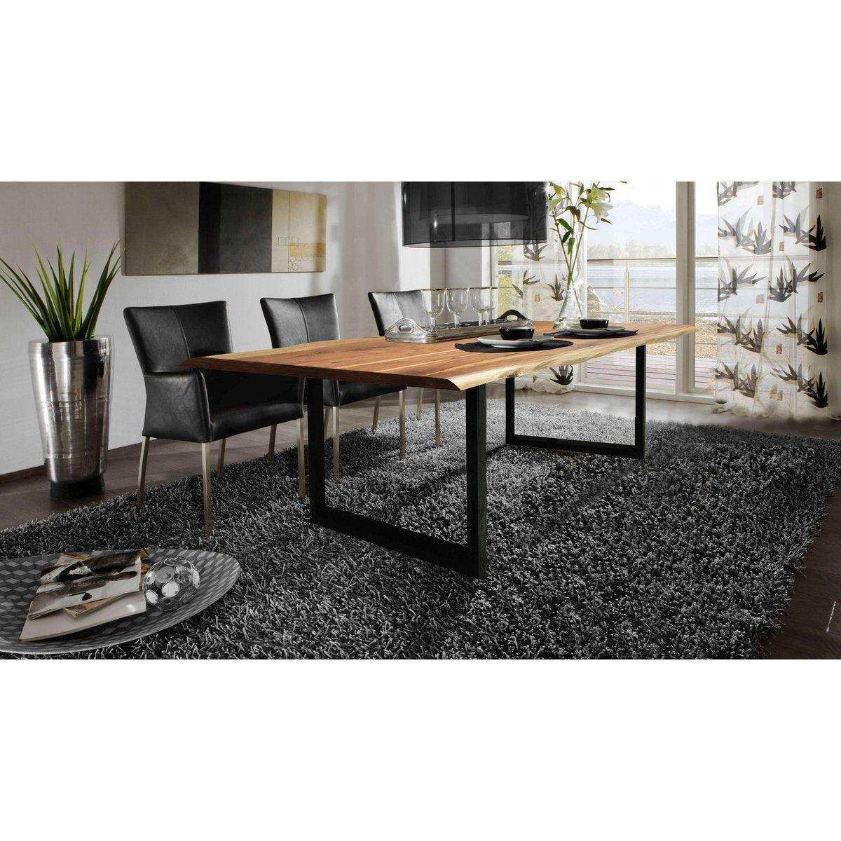 Tisch 220x100 cm, Akazie natur, 56 mm - HomeDesign Knaus