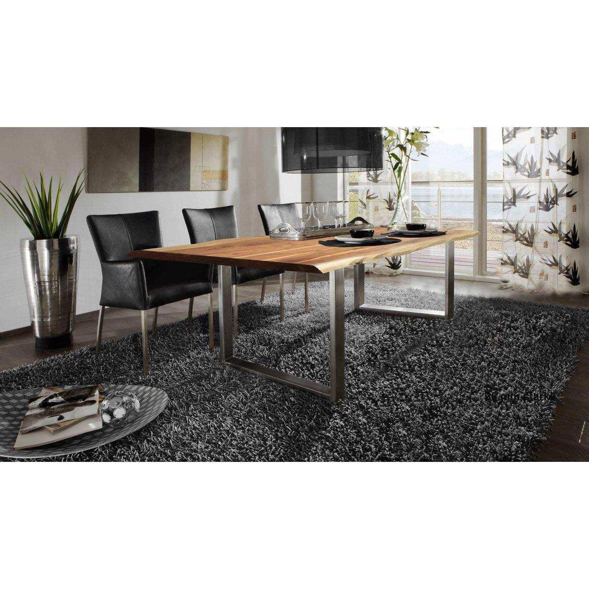 Tisch 240x100 cm, Akazie natur, 56 mm - HomeDesign Knaus