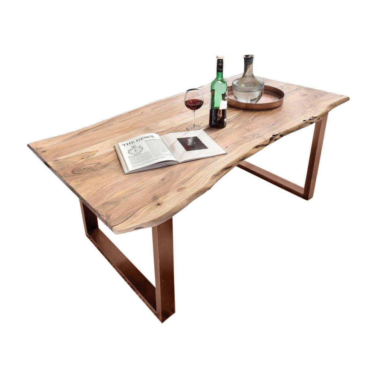 Tisch 240x100 cm, Akazie natur, 56 mm - HomeDesign Knaus