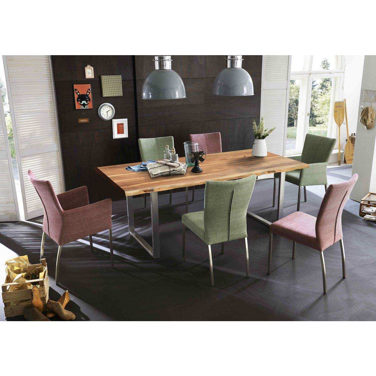 Tisch 240x100 cm, Akazie natur, 56 mm - HomeDesign Knaus