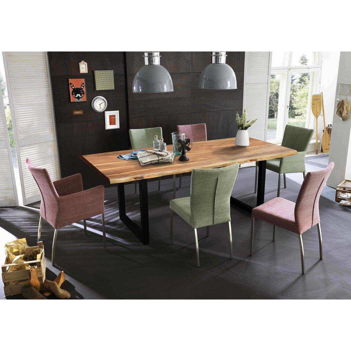 Tisch 240x100 cm, Akazie natur, 56 mm - HomeDesign Knaus