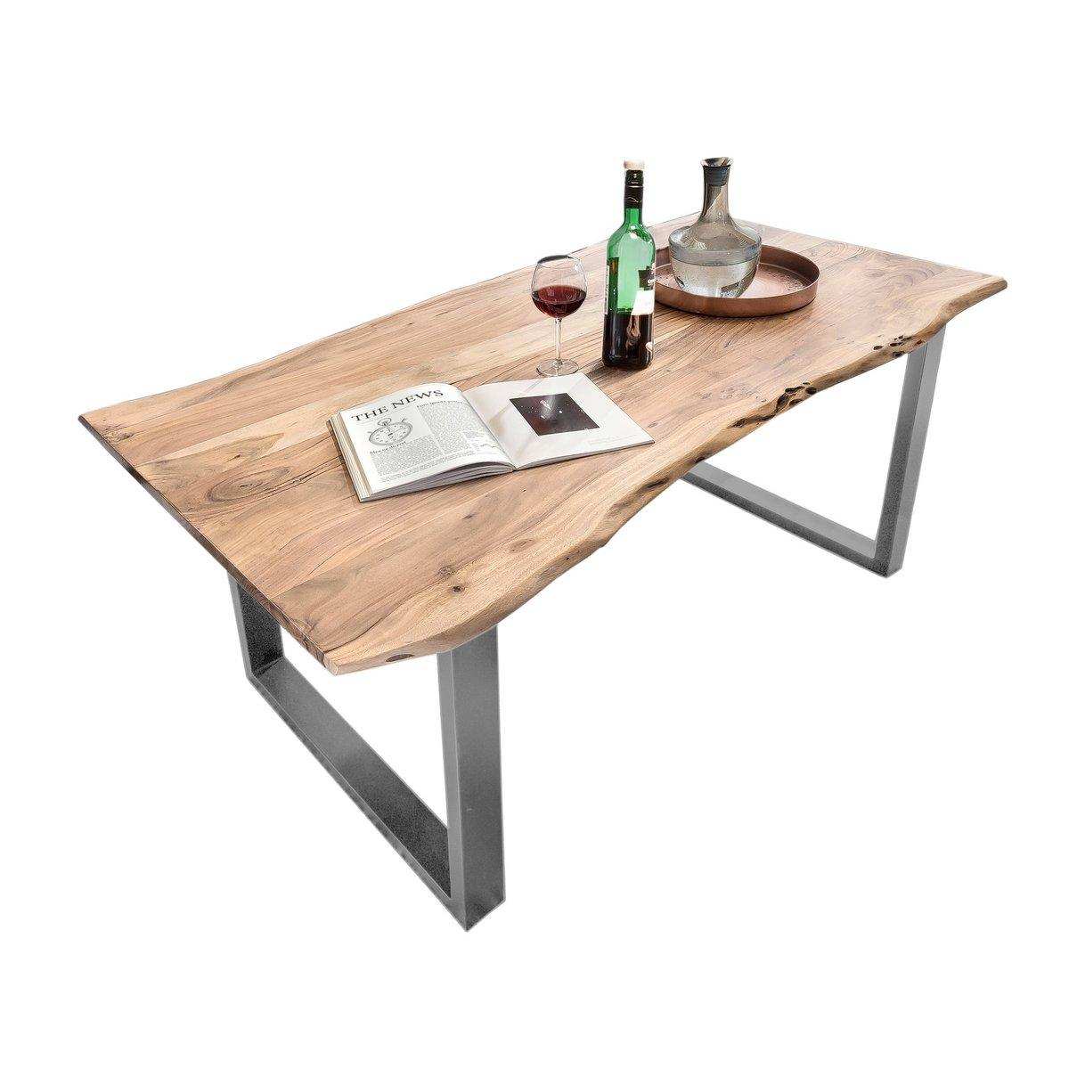 Tisch 240x100 cm, Akazie natur, 56 mm - HomeDesign Knaus