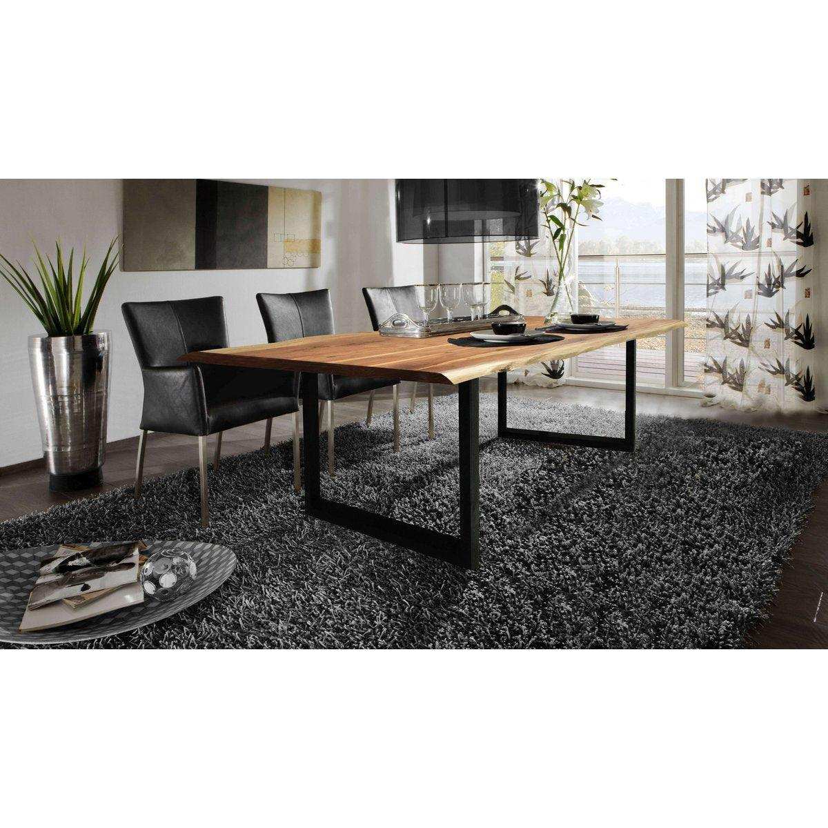 Tisch 240x100 cm, Akazie natur, 56 mm - HomeDesign Knaus
