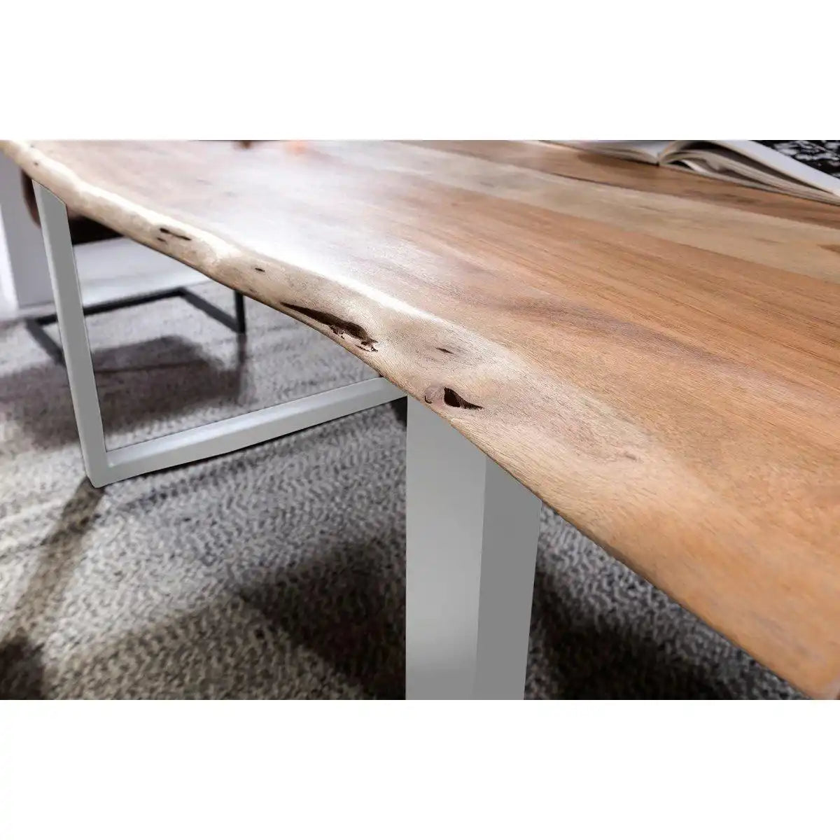 Tisch 240x100 cm, Akazie natur, 56 mm - HomeDesign Knaus