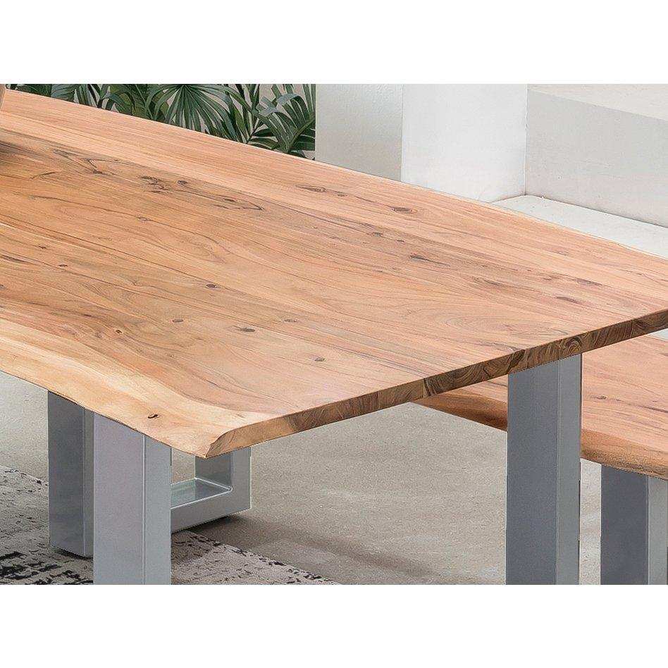 Tisch 240x100 cm, Akazie natur, 56 mm - HomeDesign Knaus