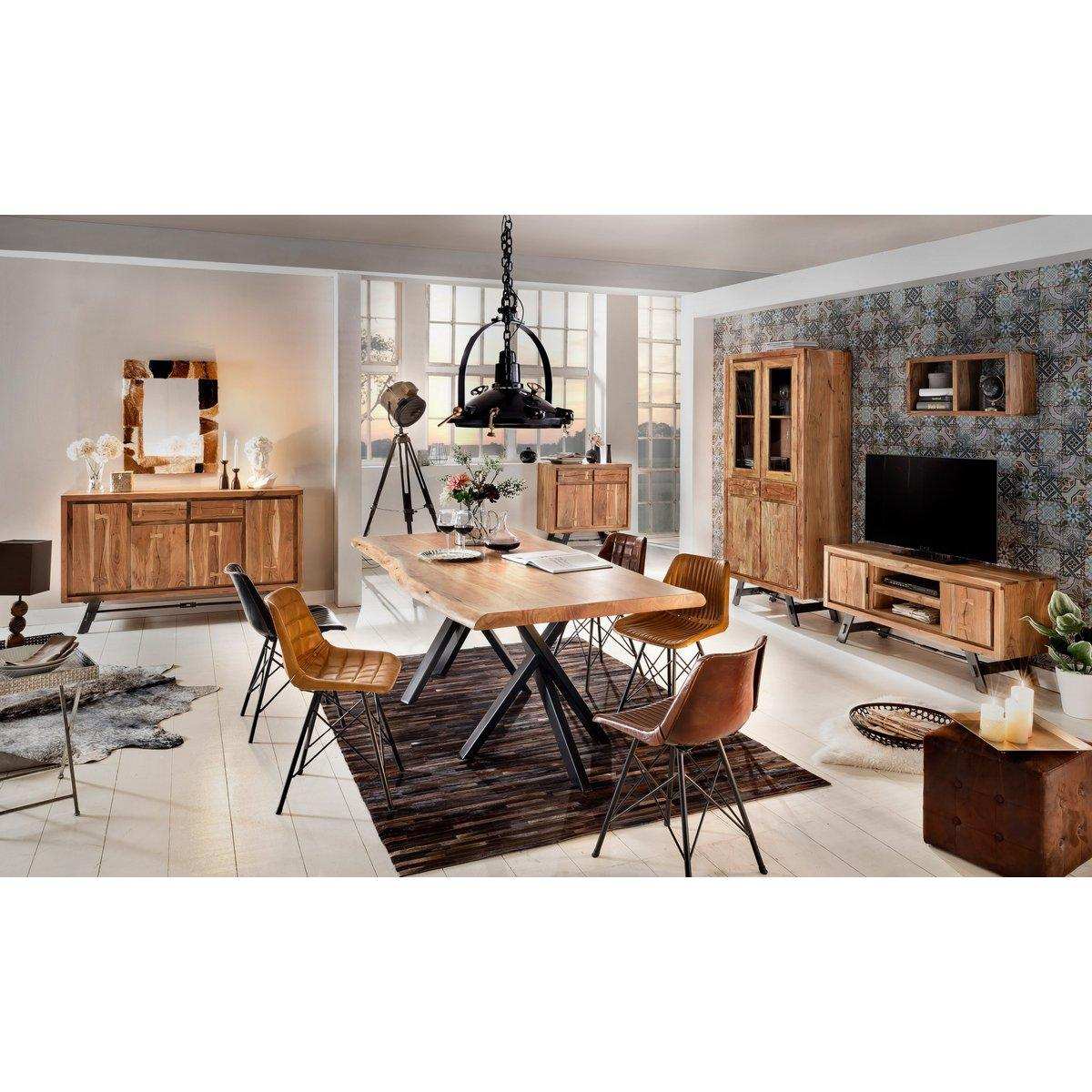 Tisch 240x100 cm, Akazie natur, 56 mm - HomeDesign Knaus