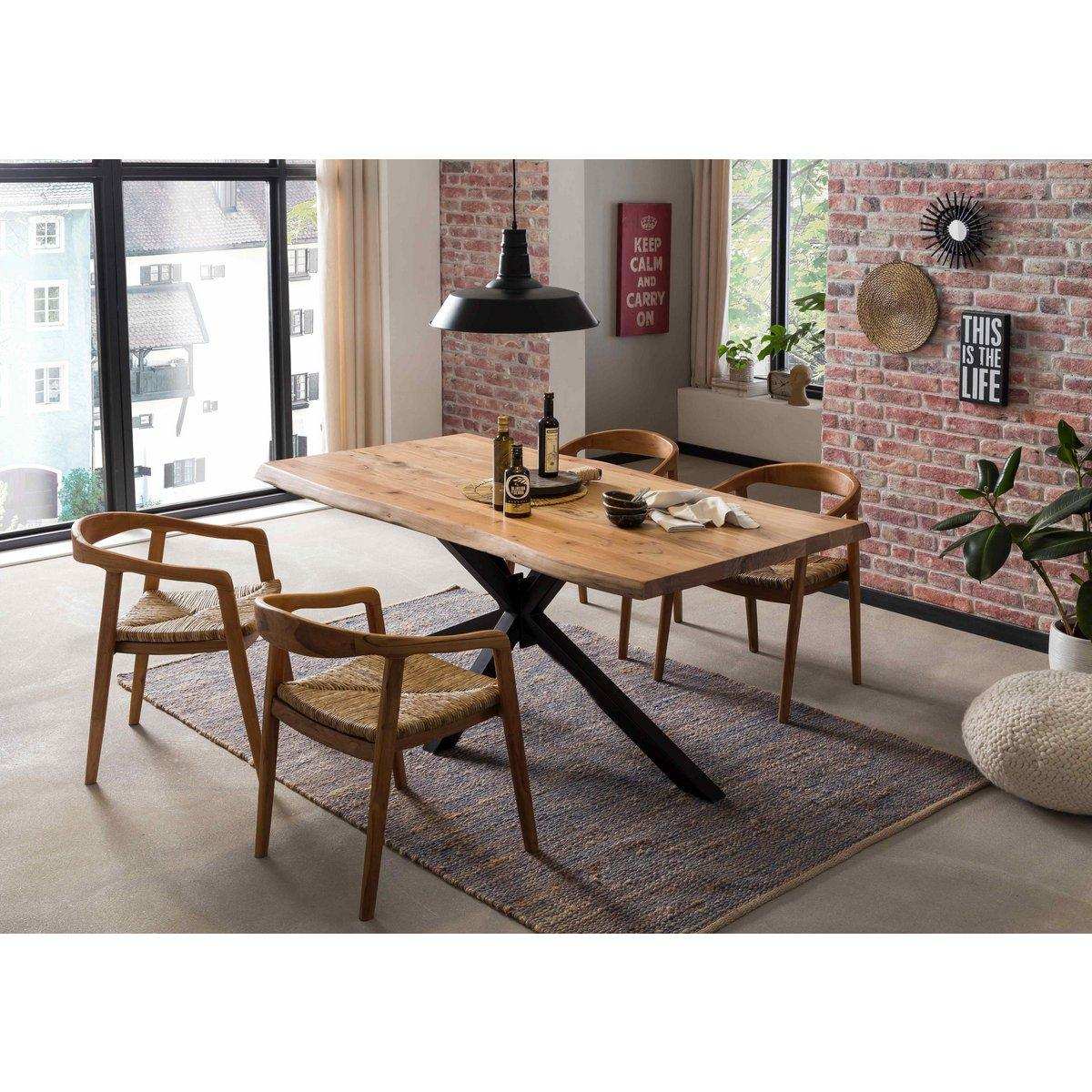 Tisch 240x100 cm, Akazie natur - HomeDesign Knaus