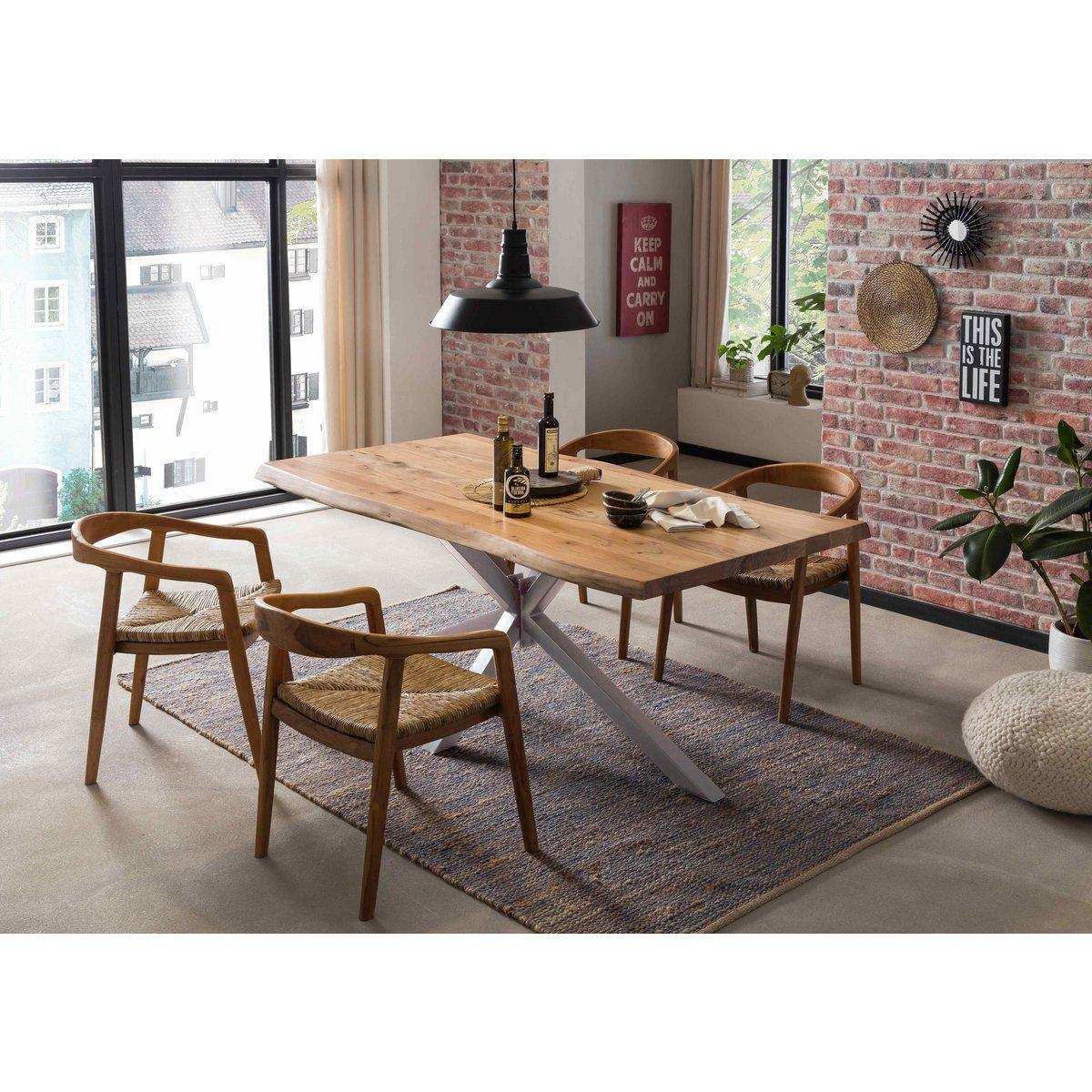 Tisch 240x100 cm, Akazie natur - HomeDesign Knaus