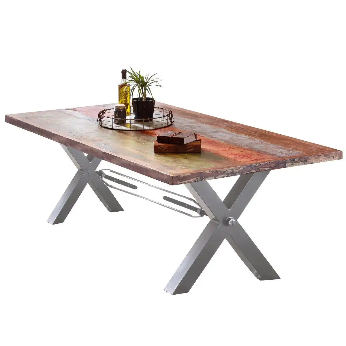 Tisch 240x100 cm, Altholz bunt lackiert - HomeDesign Knaus