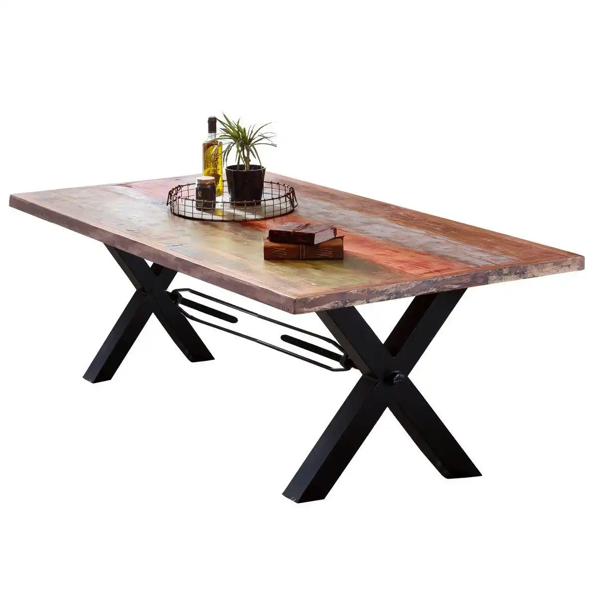 Tisch 240x100 cm, Altholz bunt lackiert - HomeDesign Knaus