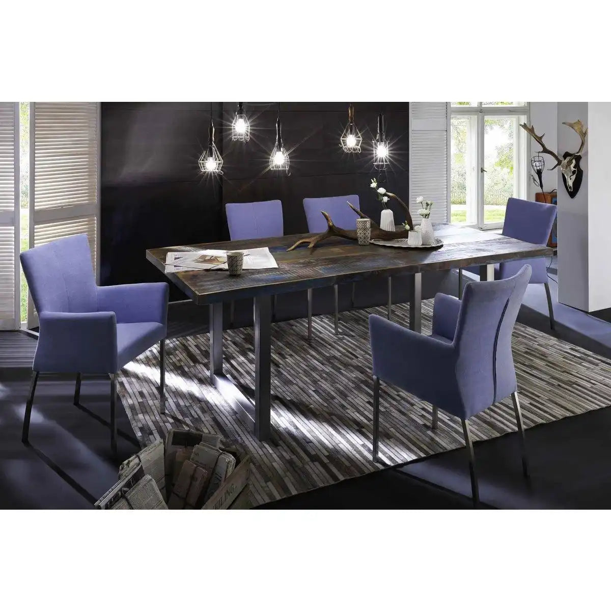 Tisch 240x100 cm, buntes Altholz - HomeDesign Knaus