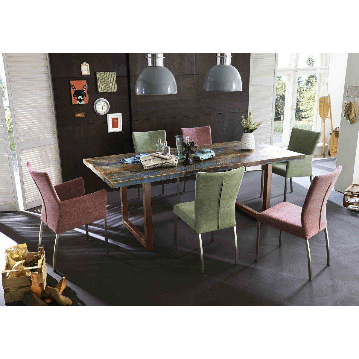 Tisch 240x100 cm, buntes Altholz - HomeDesign Knaus