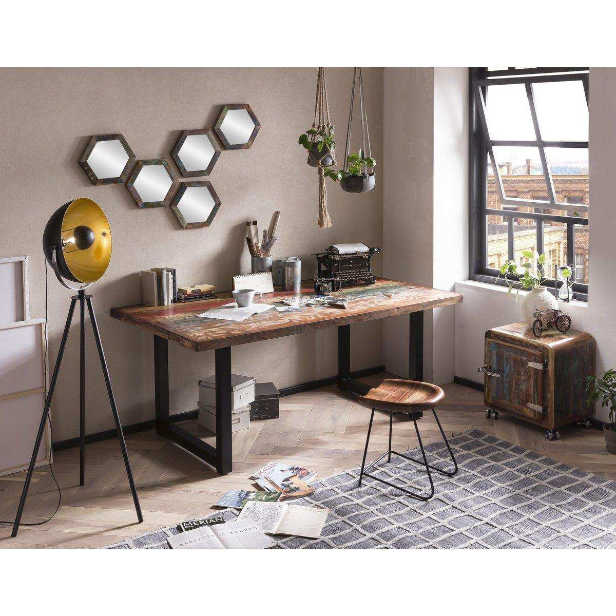 Tisch 240x100 cm, buntes Altholz - HomeDesign Knaus