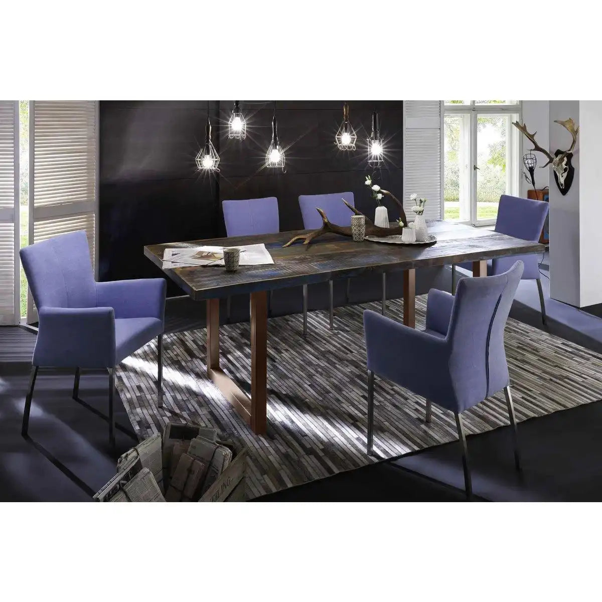 Tisch 240x100 cm, buntes Altholz - HomeDesign Knaus