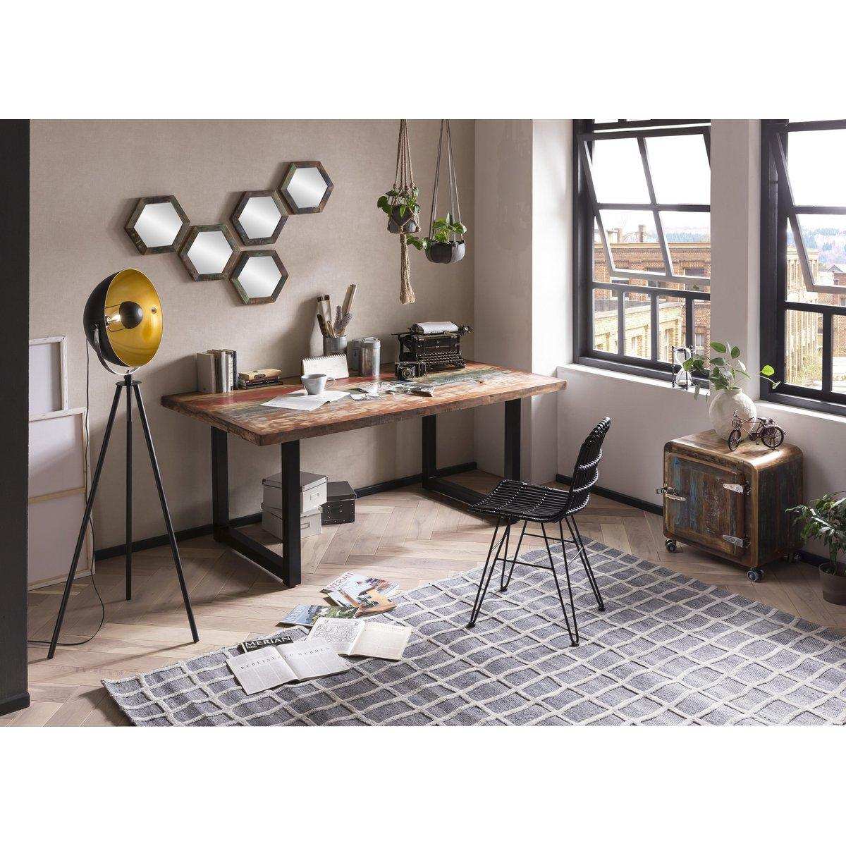 Tisch 240x100 cm, buntes Altholz - HomeDesign Knaus