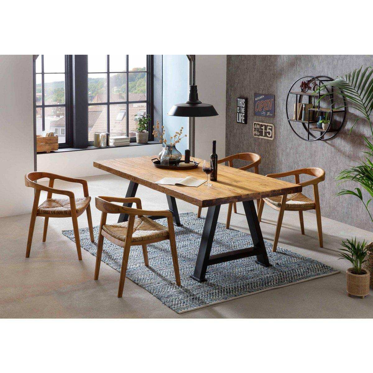Tisch 240x100 cm, recyceltes Teak - HomeDesign Knaus
