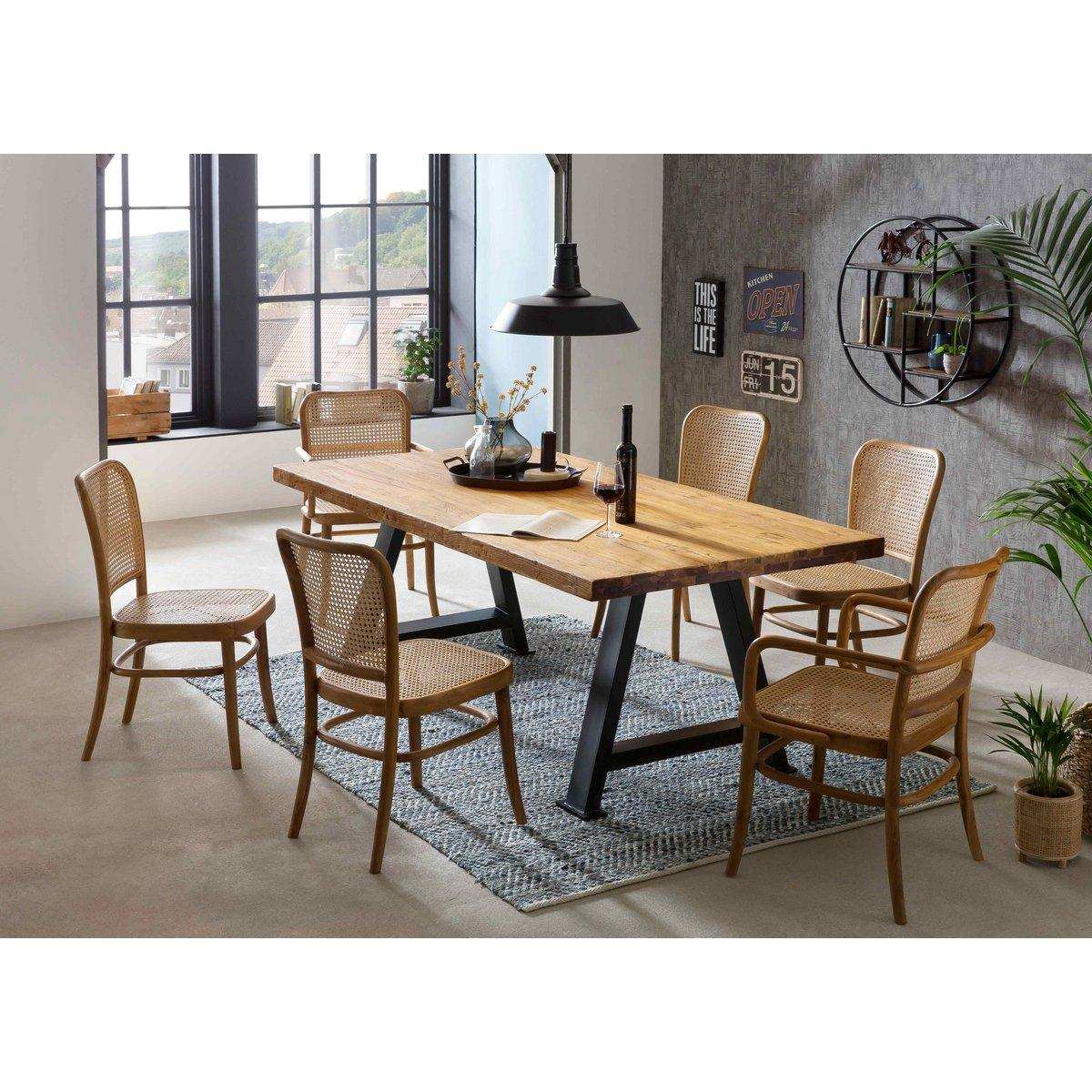 Tisch 240x100 cm, recyceltes Teak - HomeDesign Knaus