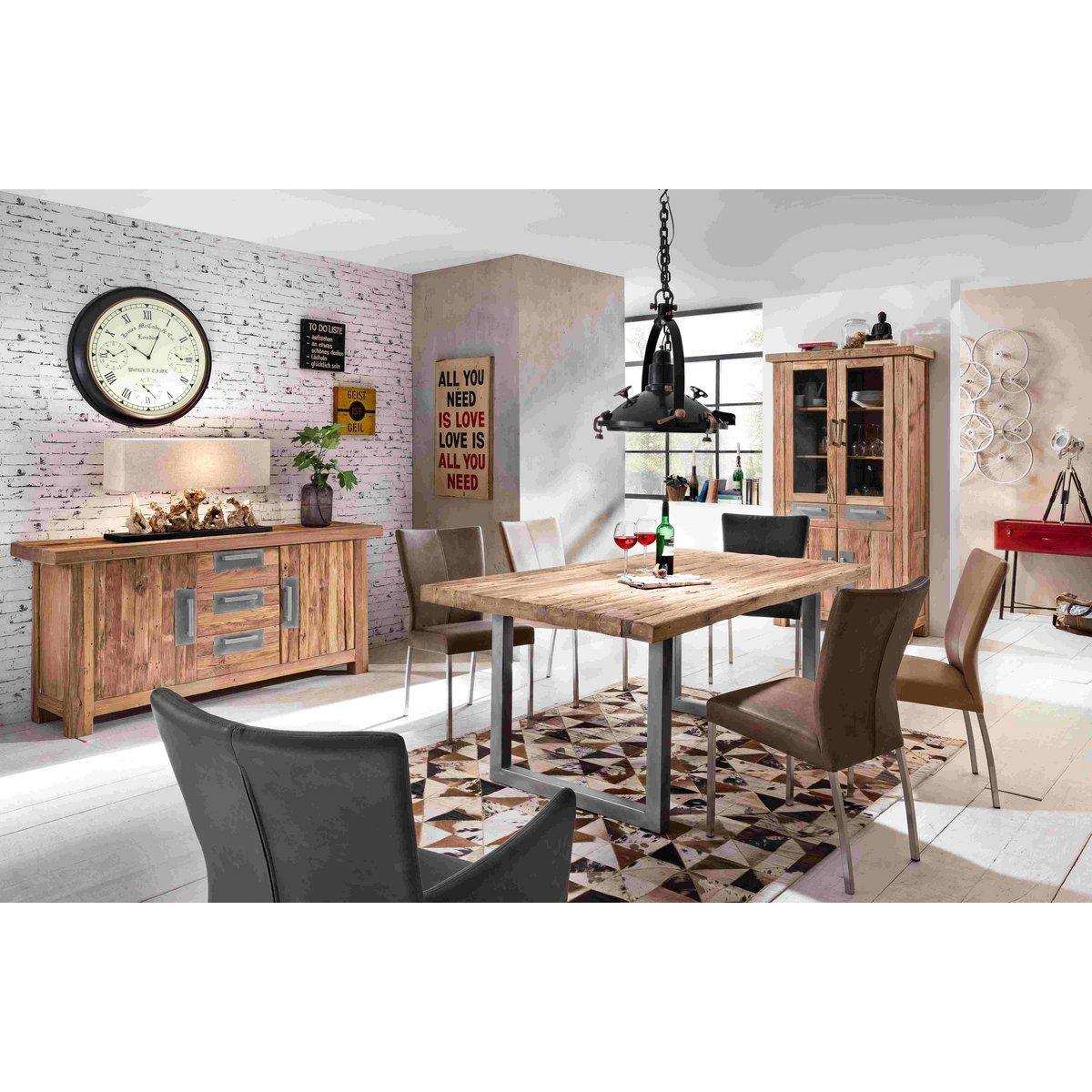 Tisch 240x100 cm, recyceltes Teak natur - HomeDesign Knaus
