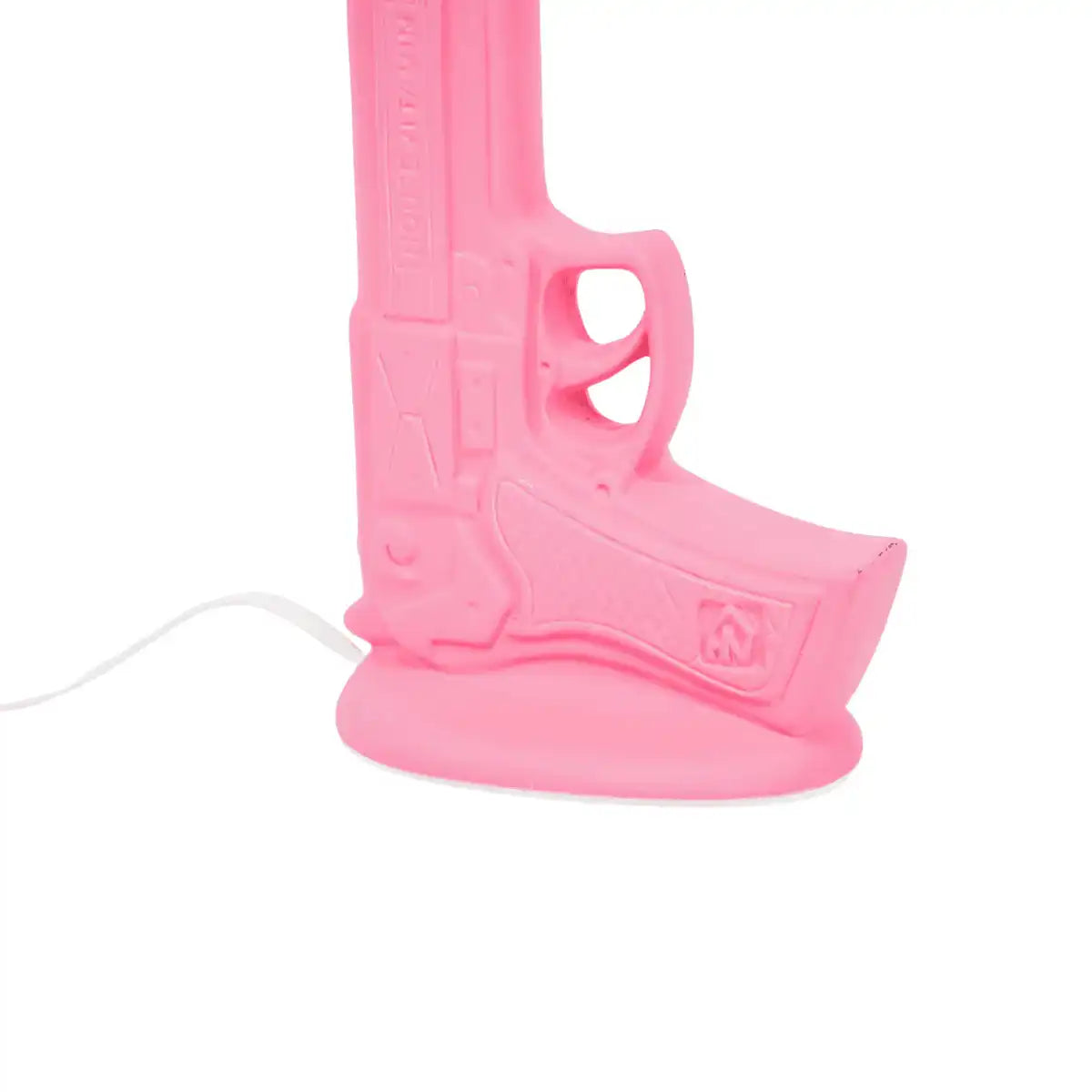 Tischlampe - Gun - Keramik - Neonrosa - E27 - 15x9x32cm - HomeDesign Knaus