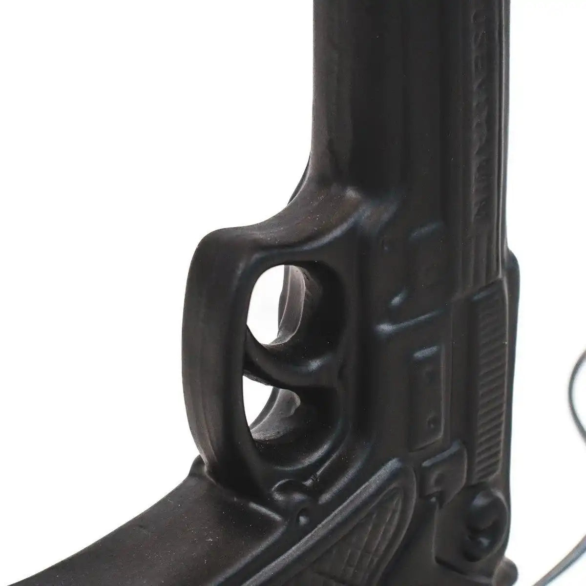Tischlampe - Gun - Keramik - Schwarz - E27 -15x9x32cm - HomeDesign Knaus