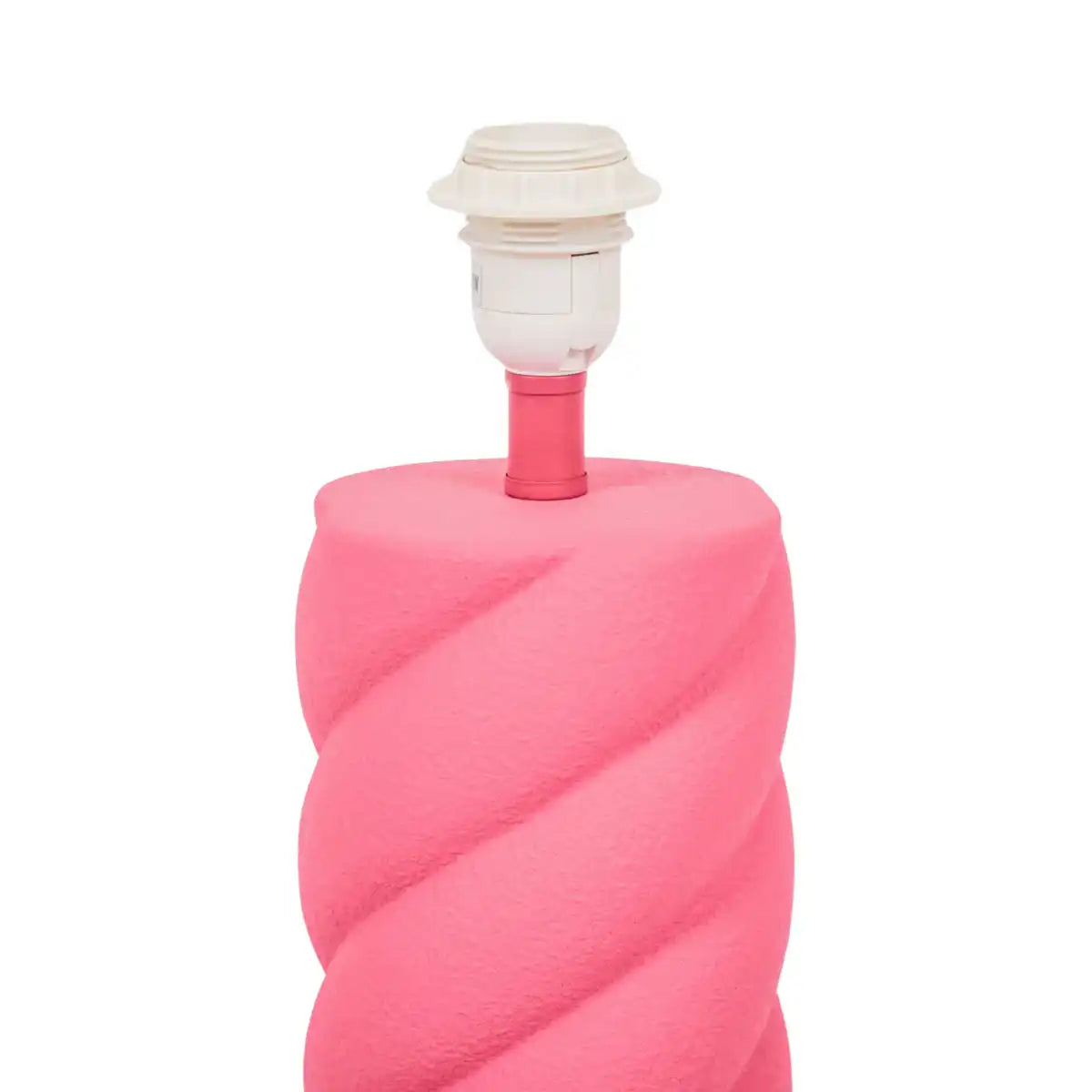 Tischlampe - Keramik - Neonrosa - E27- 12x12x28cm - HomeDesign Knaus