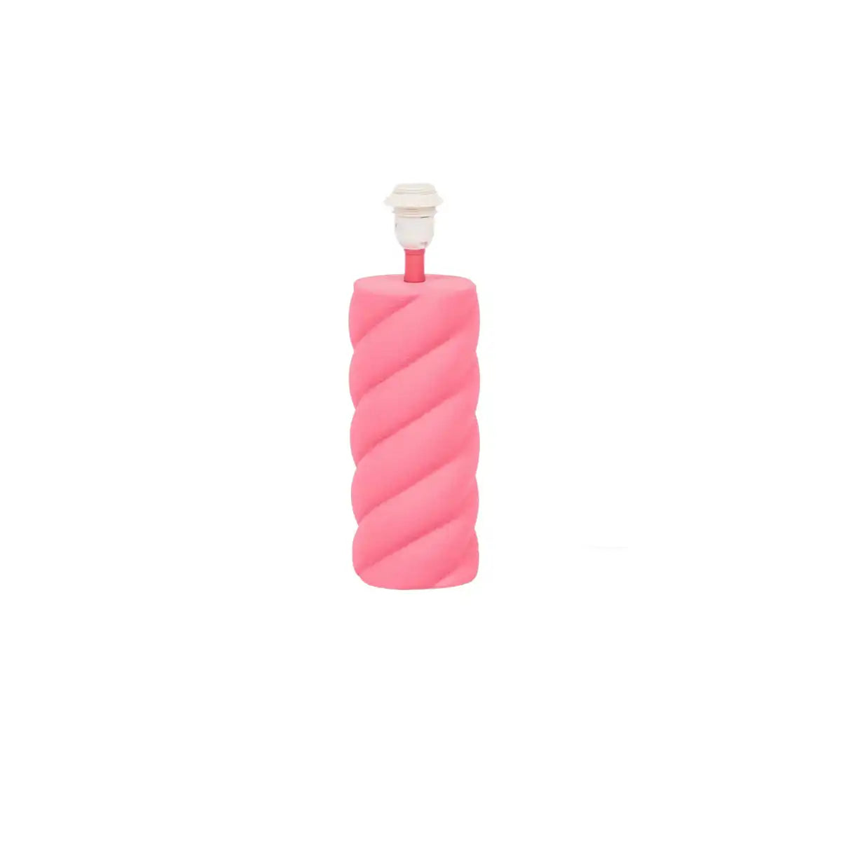 Tischlampe - Keramik - Neonrosa - E27- 12x12x28cm - HomeDesign Knaus