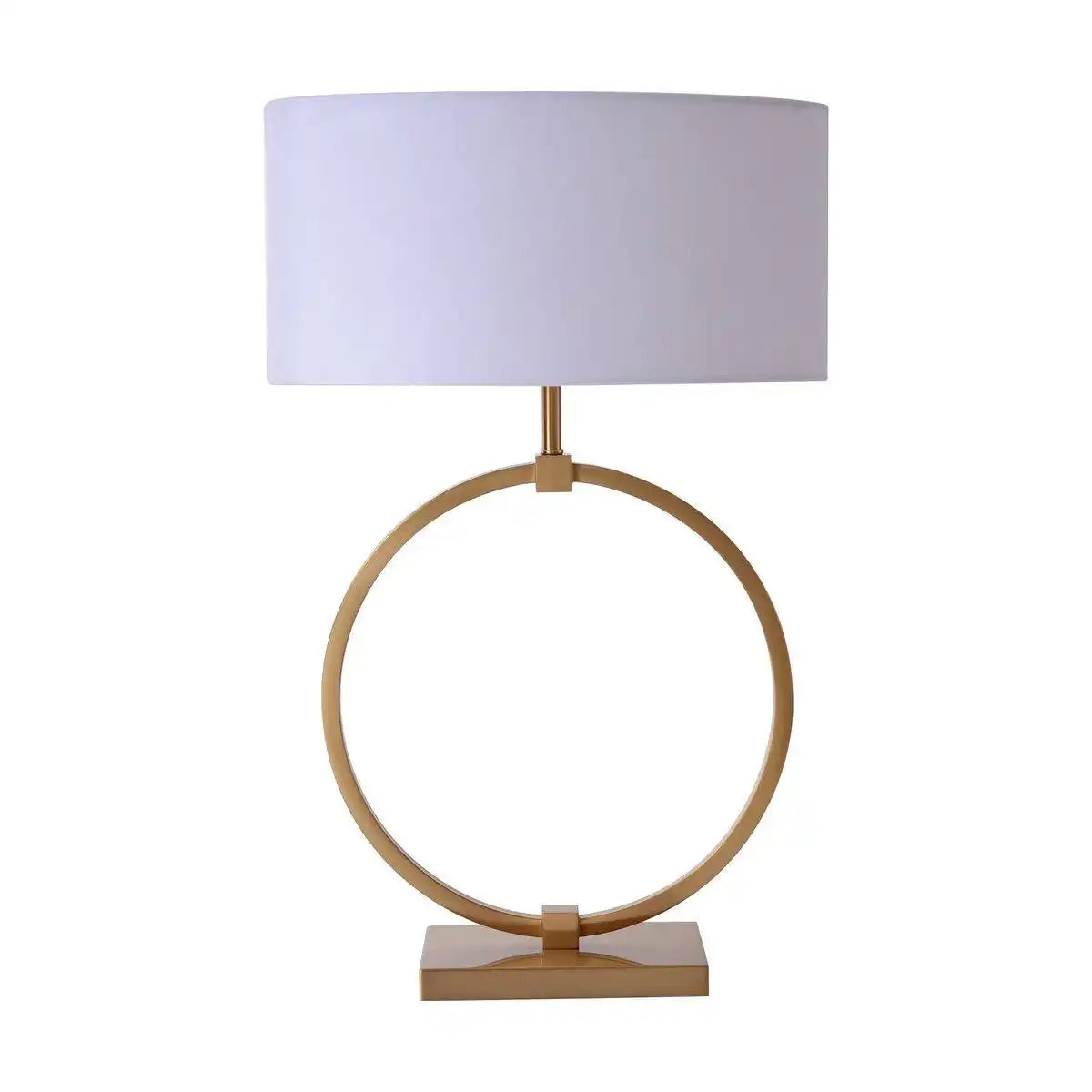 Tischleichte Ringlampe Gold Edelstahl 70 cm - HomeDesign Knaus