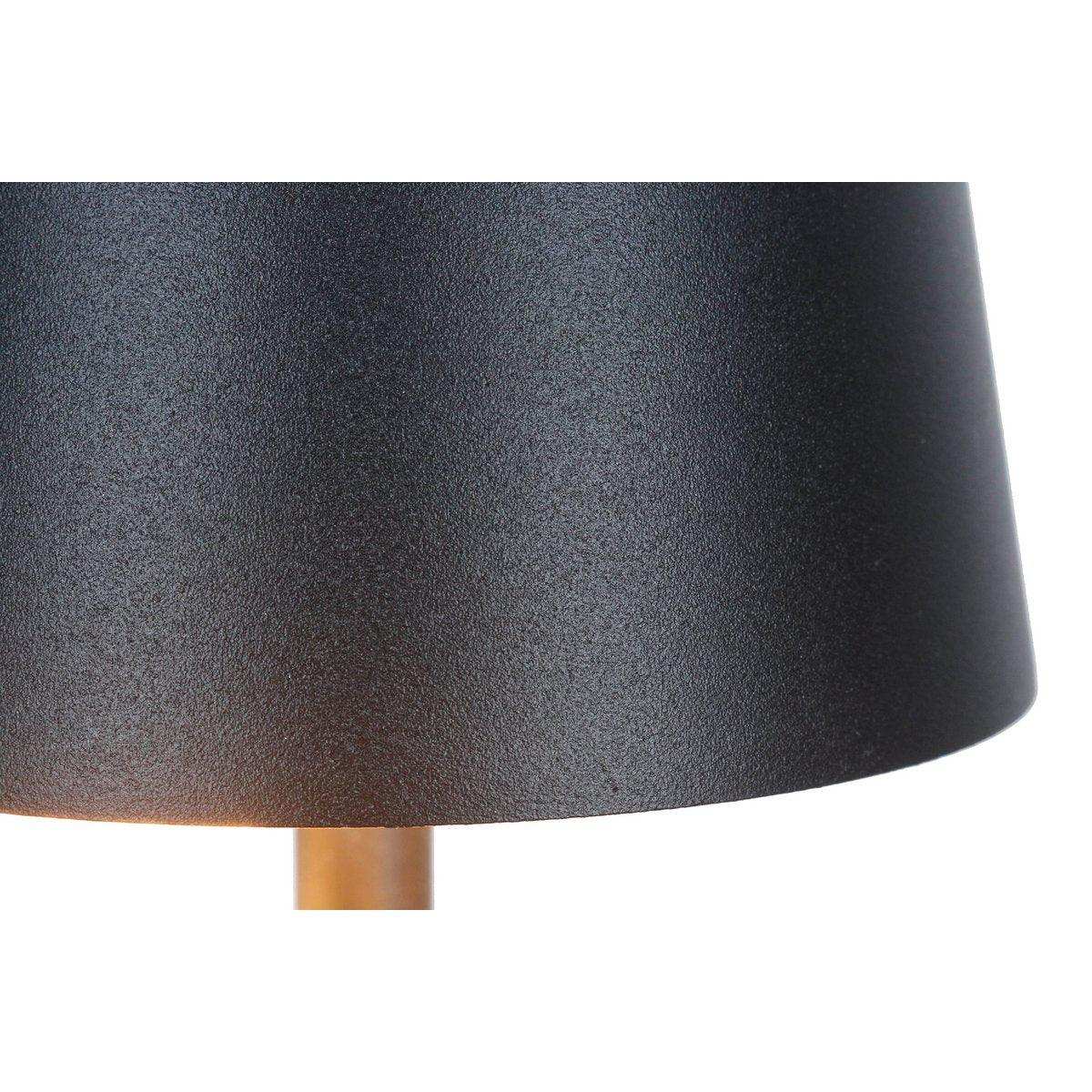 Tischleuchte 29 cm Natur/Schwarz mit LED-Akku - HomeDesign Knaus