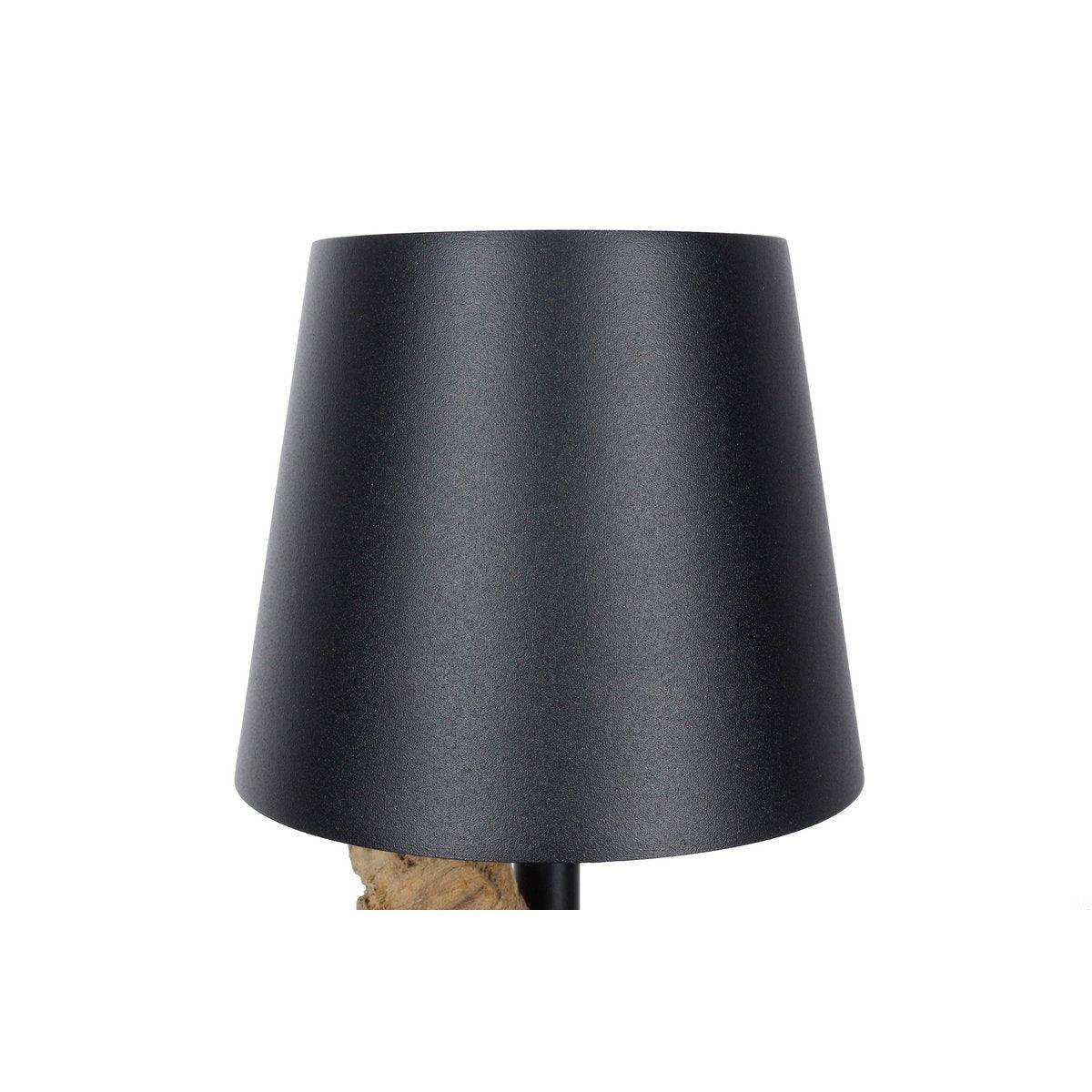 Tischleuchte 29 cm Natur/Schwarz mit LED-Akku - HomeDesign Knaus