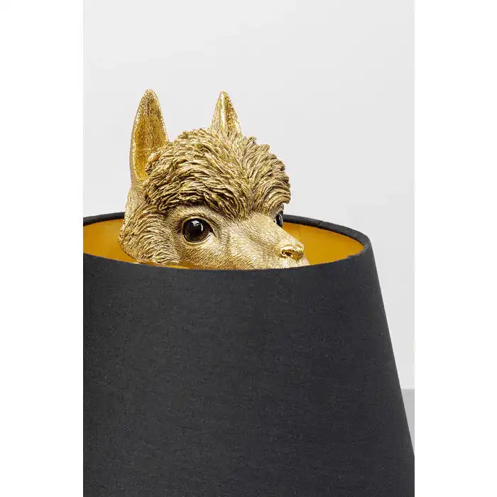 Tischleuchte Alpaca Figur Gold Polyester E27 - HomeDesign Knaus