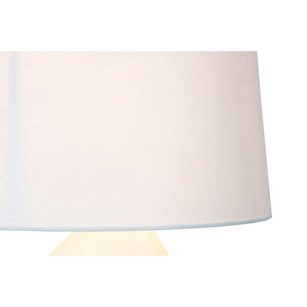 Tischleuchte Keramik/Leinen Blau/Weiß - HomeDesign Knaus