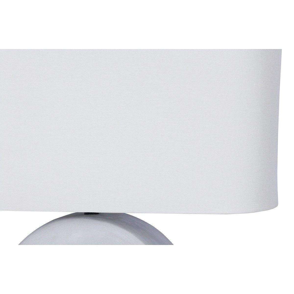 Tischleuchte Keramik/Leinen Blau/Weiß - HomeDesign Knaus