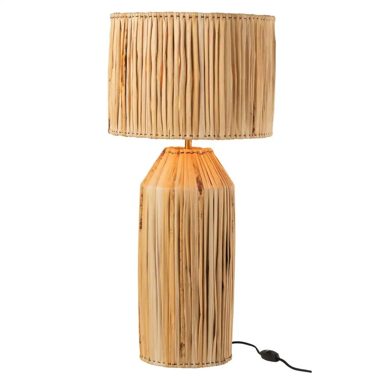 Tischleuchte Lampe Hanna Banana Leaves Jute Natur - HomeDesign Knaus